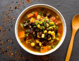 Sweet n' Spicy Black Bean and Corn Chili