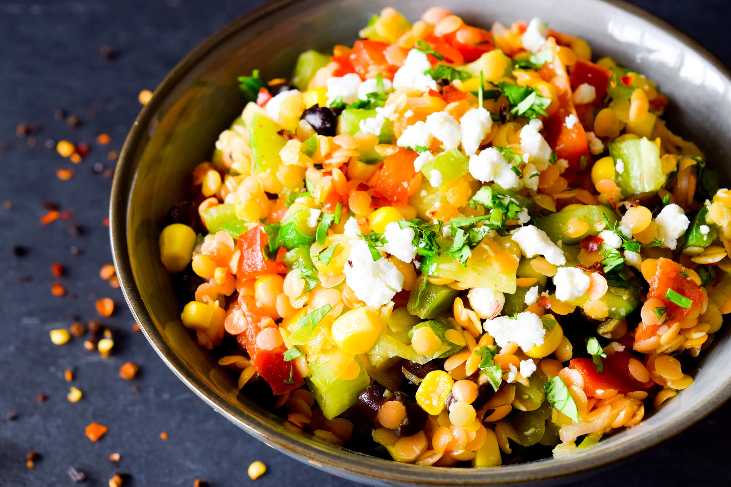 Easy, Delicious Corn & Lentil Salad Recipe 4 The Love Of Family